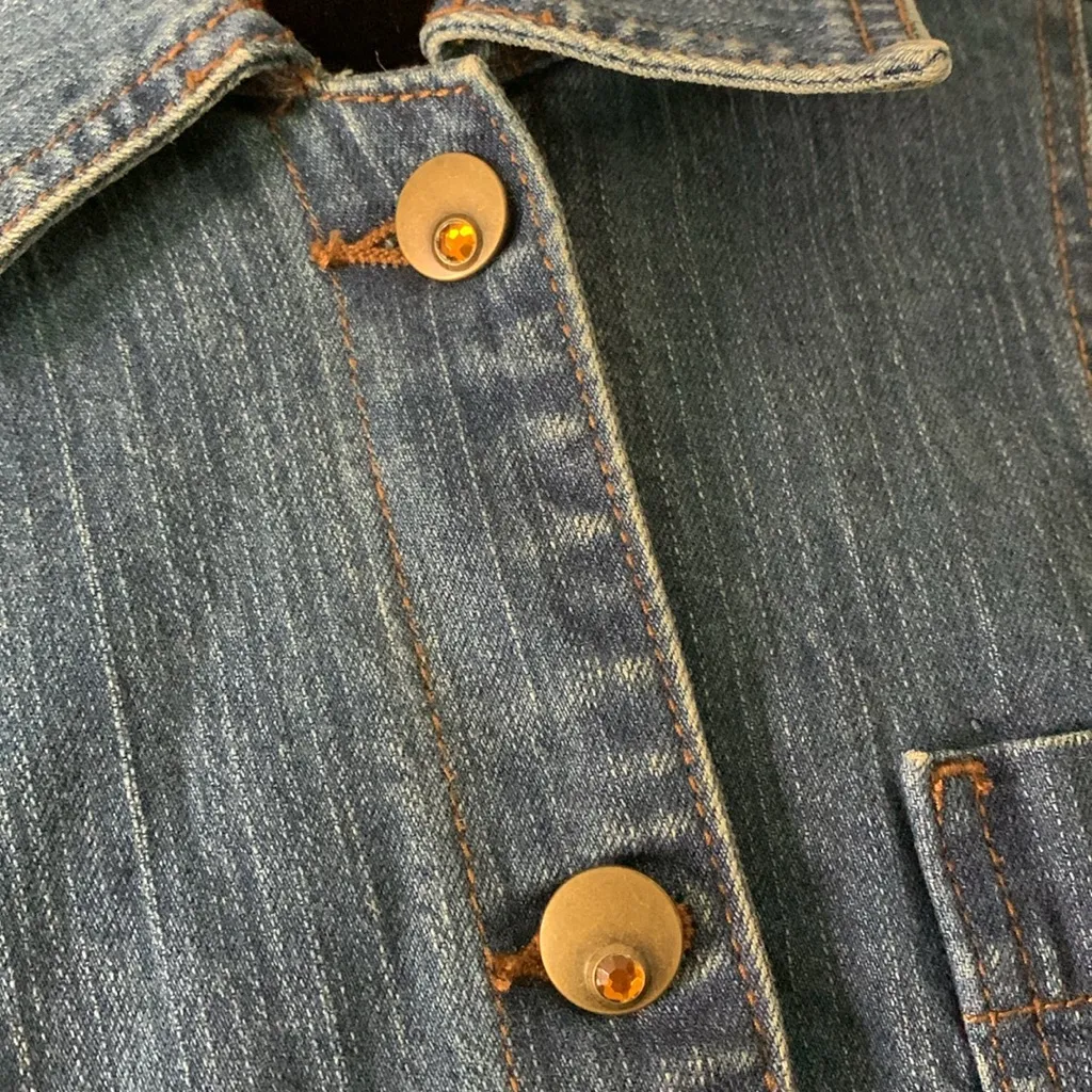 First Issue Liz Claiborne Vintage Denim Vest - Image 4