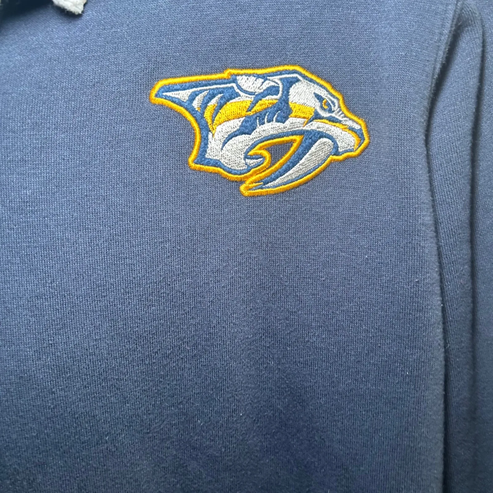 Old Time Hockey Nashville Predators Lace Up Hoodie Sweatshirt L NHL Hockey - Image 3