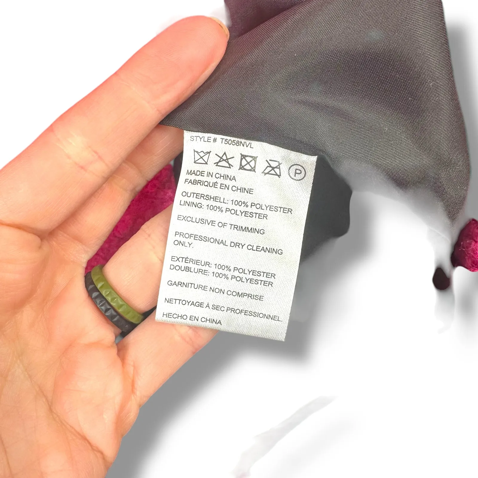 NVLT NWT Anthropologie Pink Colorblock Teddy Longline Boucle Plaid Coat Medium - Image 12