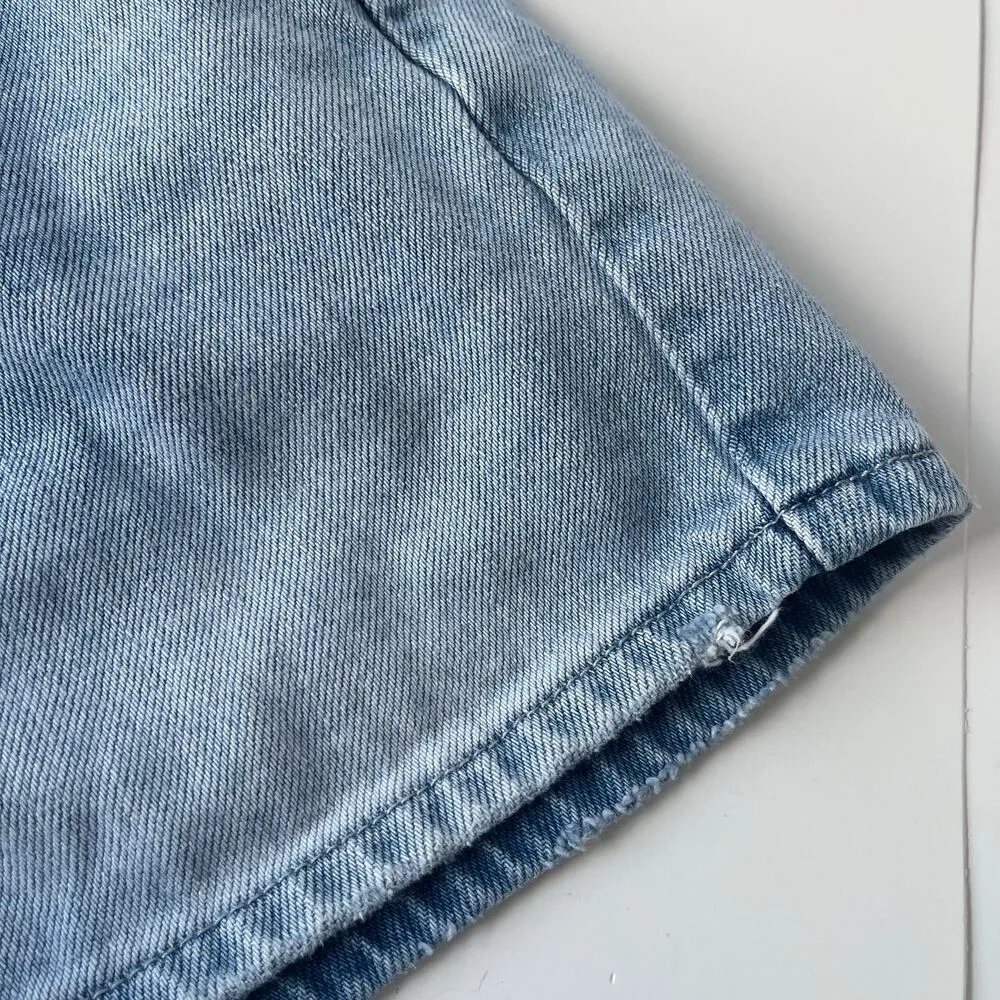 American Eagle Mom's Jean Shorts Womens Size 8 Button Fly Denim Hi Rise Preppy - Image 7