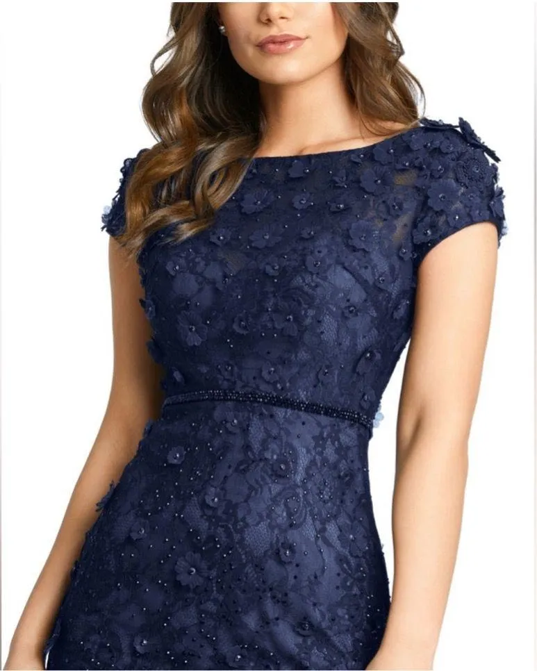 $598 Mac Duggal Navy Dress - Image 3