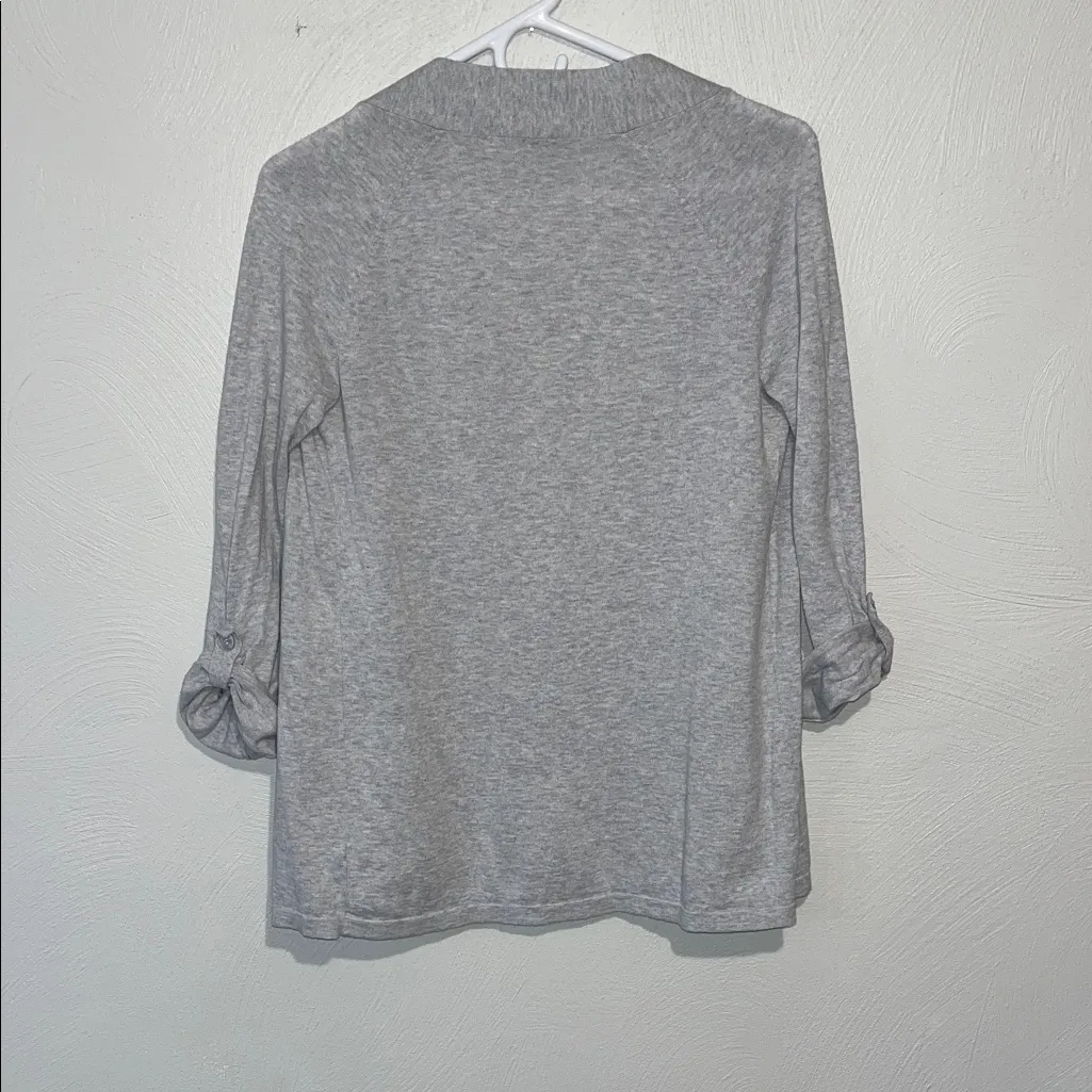 EXPRESS  Light Gray Knit Cardigan - Image 4