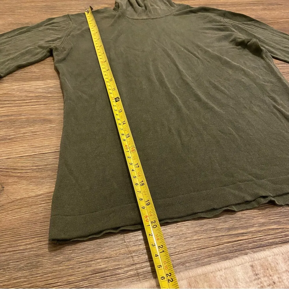 Paul Stuart Rare Vintage 100% Silk Green Slim Fit Turtleneck Lightweight Sweater Size XS - Image 6