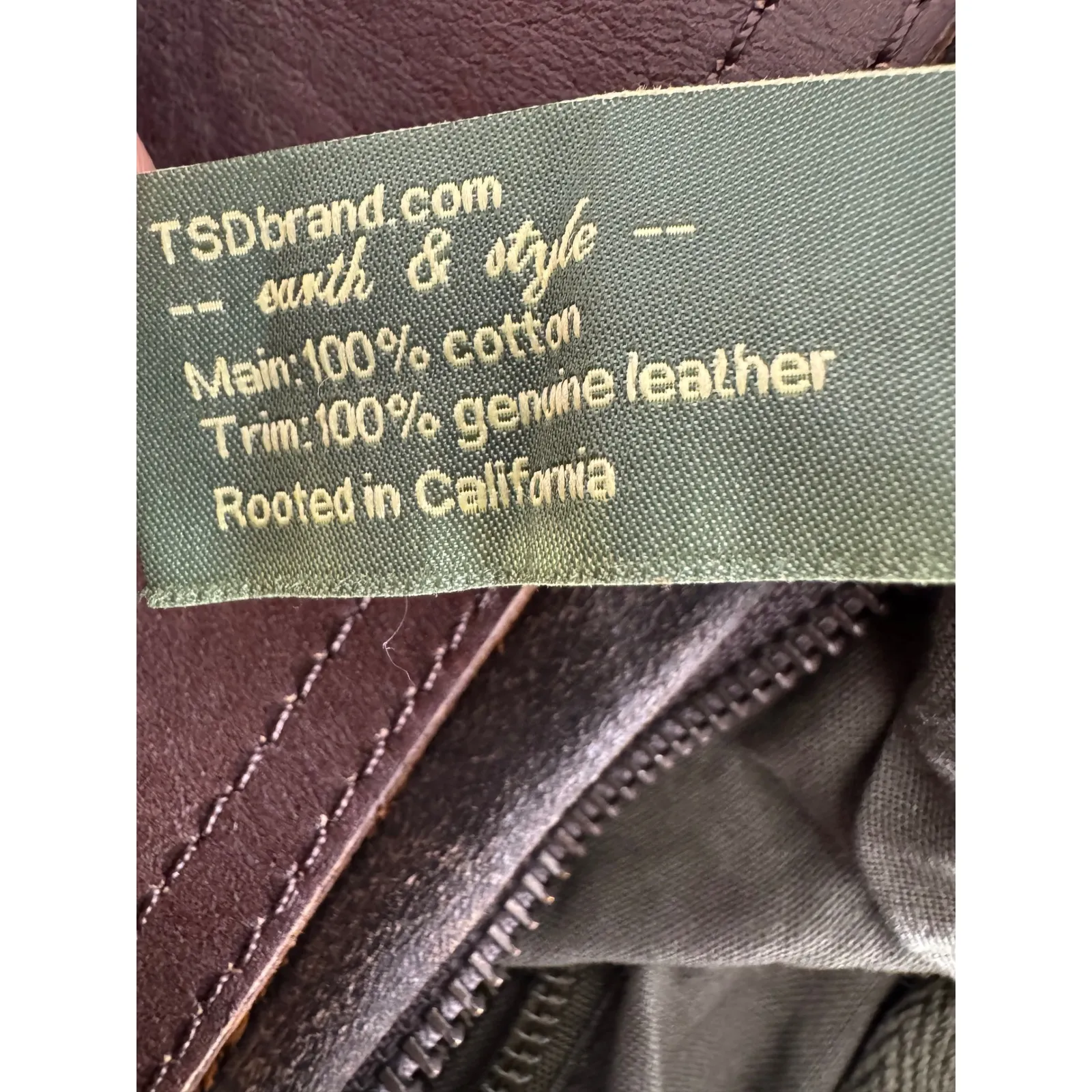 Mod Brand‎ Canvas Leather Trim Satchel Shoulder Bag Everyday Purse - Image 10