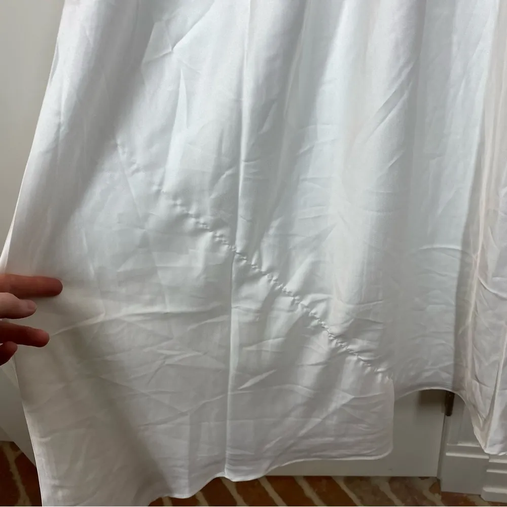 Show Me Your Mumu Verona Cowl Midi Dress small ivory Luxe Satin bridal white - Image 8