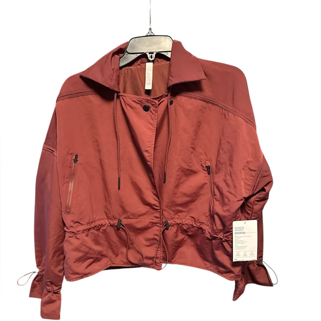 Athleta  Acadia Jacket XS Extra Small Cognac Burgundy Maroon Utility NWT - Image 4