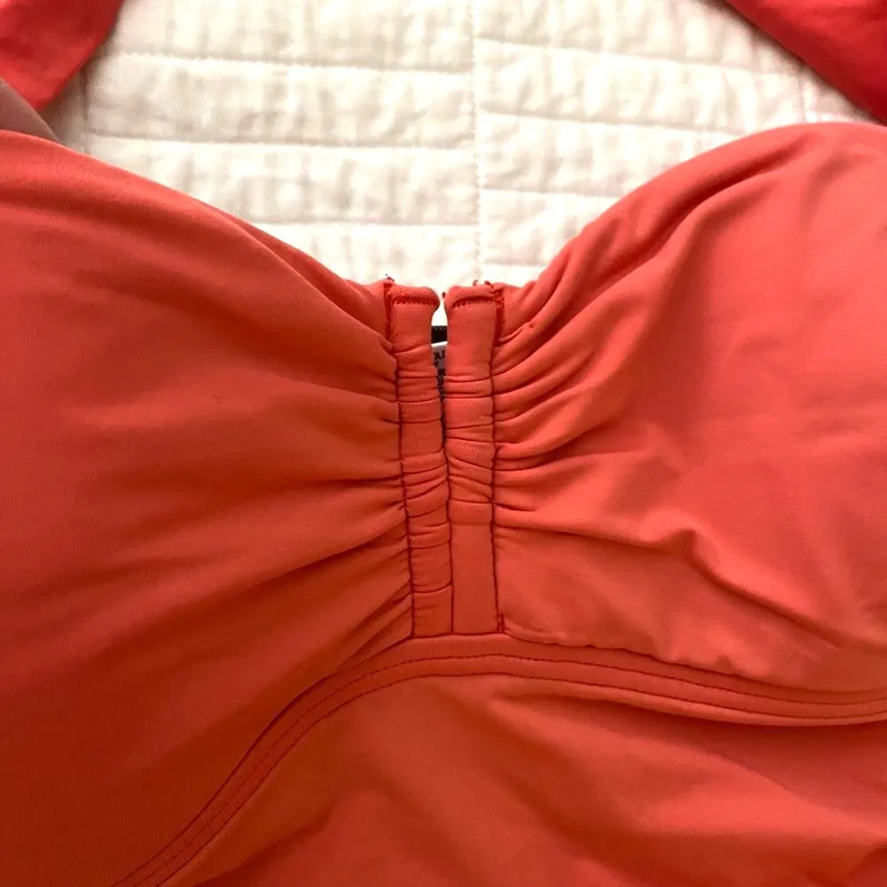 Tommy Bahama One Piece Halter Swimsuit Womens 6 Small Swim Wear Coral Pink Pinup - Image 6