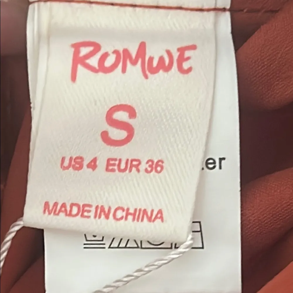 New Chic Orange High-Waisted Pleated Cuffed Summer Vacation Every Day Wear Short - Image 6