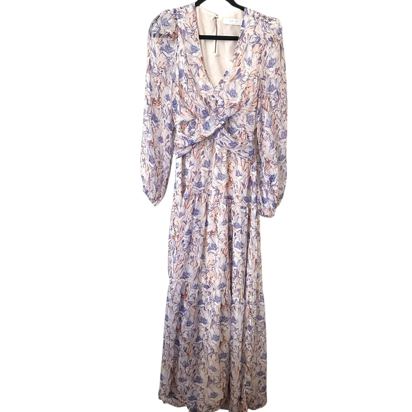 ASTR THE LABEL Sedona Chiffon Floral Maxi Dress Medium - Image 2