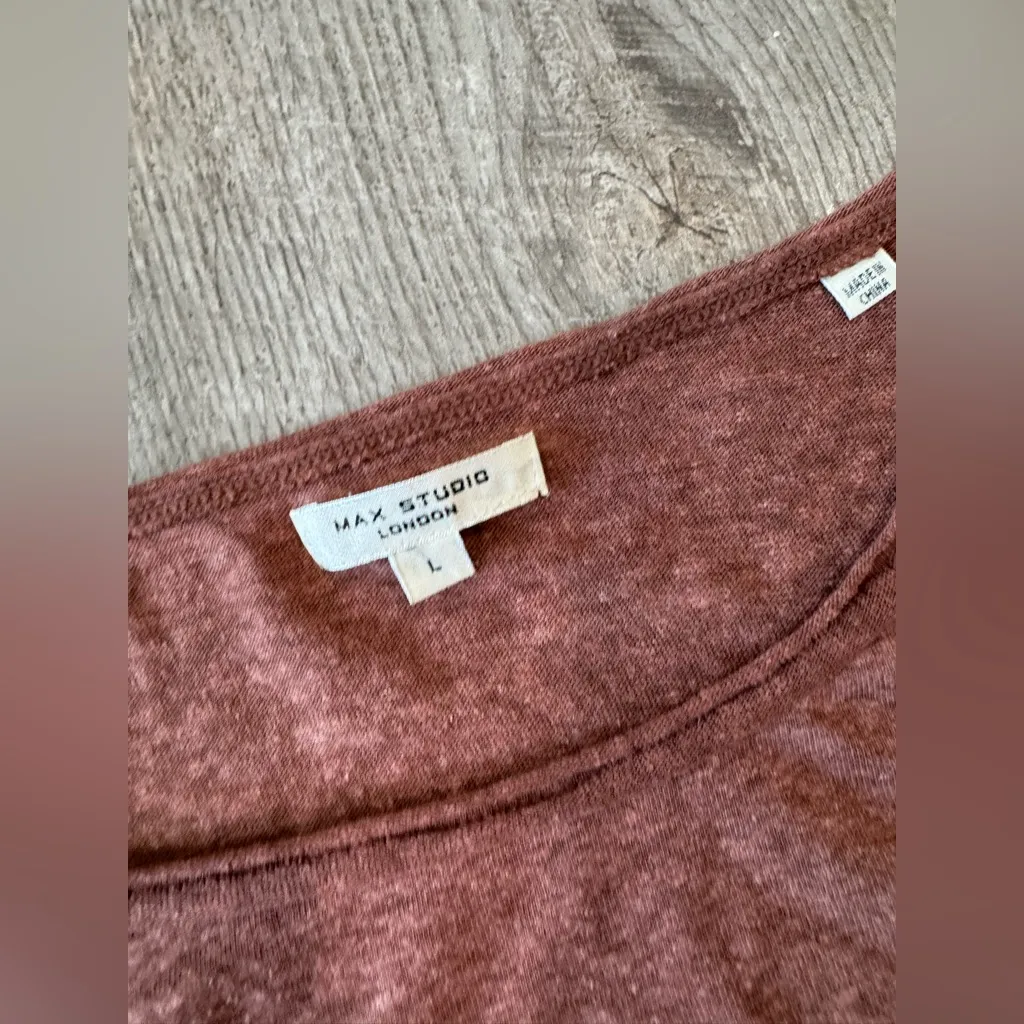 Max Studio Burnt Orange Short Sleeve Top - Image 5