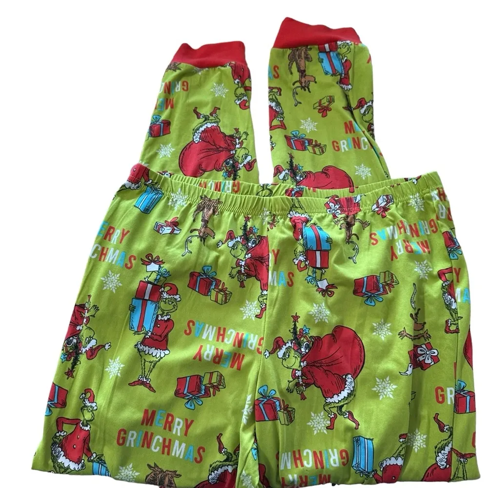 The Grinch women's size medium green pajama pants - Image 2