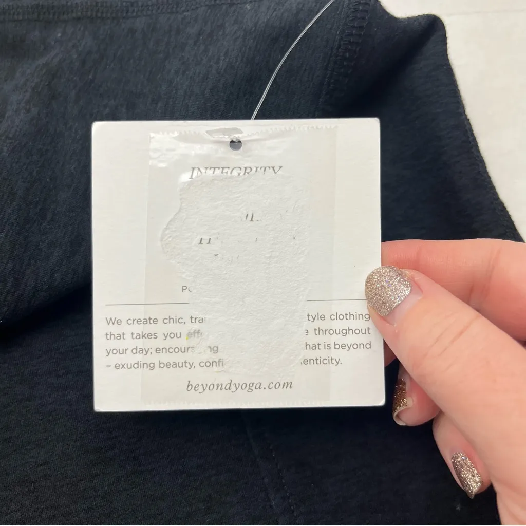 Beyond Yoga Make the Cut Split Ankle Pants Womens SZ XL Spacedye‎ Black Grey NEW - Image 4