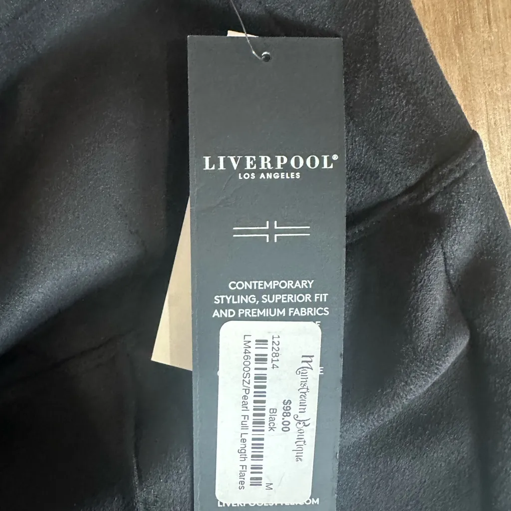 Liverpool By Los Angeles Black Boot Cut Faux Suede Pants Sz Med NWT - Image 9