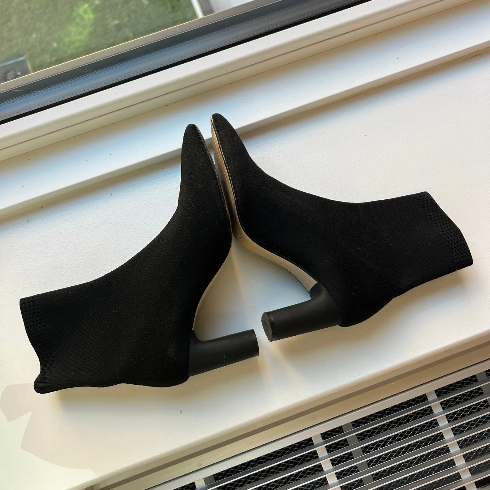 ZARA Women Black Sock Boot Pointed Toe Size 36 / 6 - Image 7