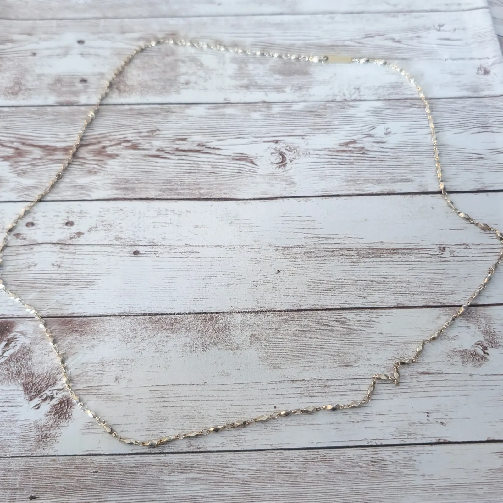 Vintage Necklace 30" Fancy Gold Tone - Image 4