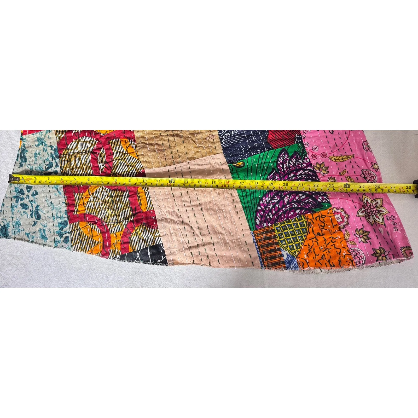 Bohemian Patchwork Wide Leg Palazzo Pants Festival Boho Hippie Size XL - Image 7