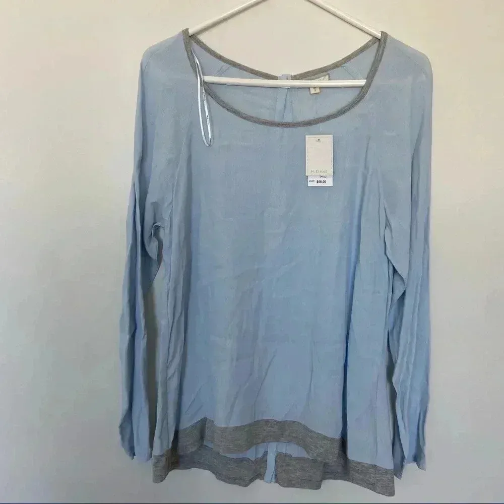 Pleione Anthropologie back button up tunic - Image 2