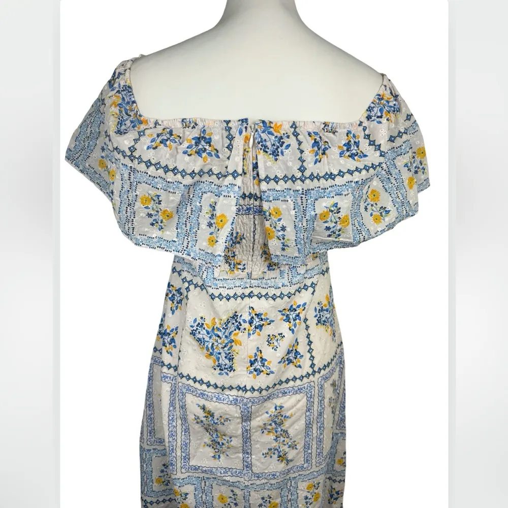 Skies Are Blue Hampton Ruffle Off Shoulder Maxi Floral Boho Dress XS NWT - Image 10