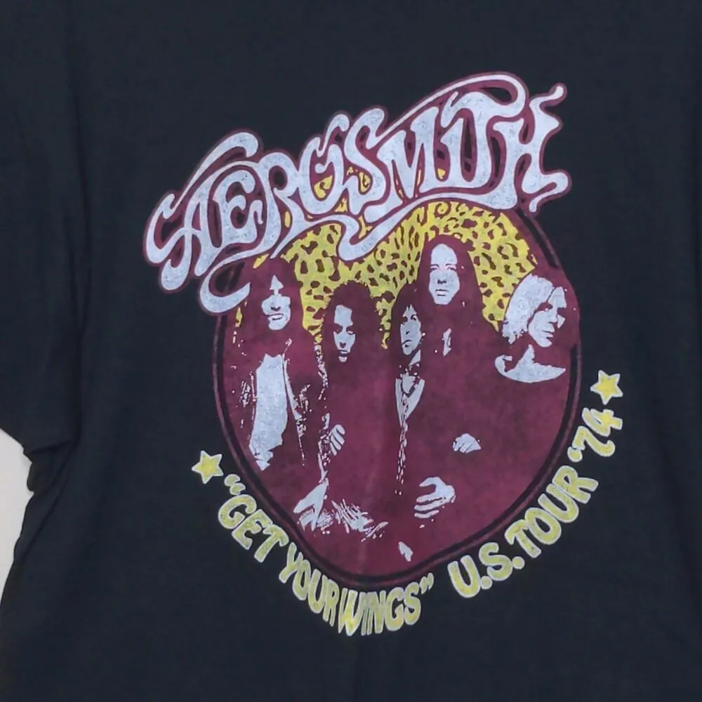 Aerosmith US Tour '74 Crop Tee - Size L - NWOT - Image 2