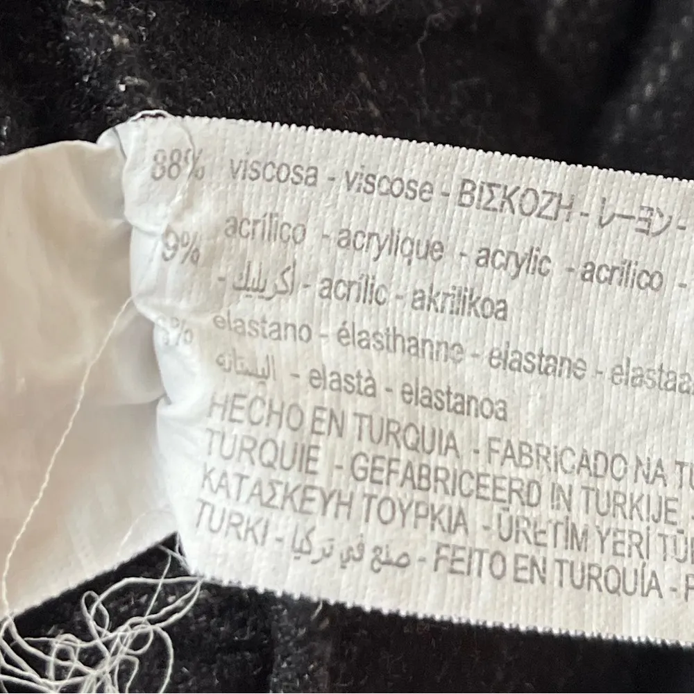 Zara Woman Roll Cuff Pinstriped High Rise Crop Dress Pants Black Size Medium - Image 4