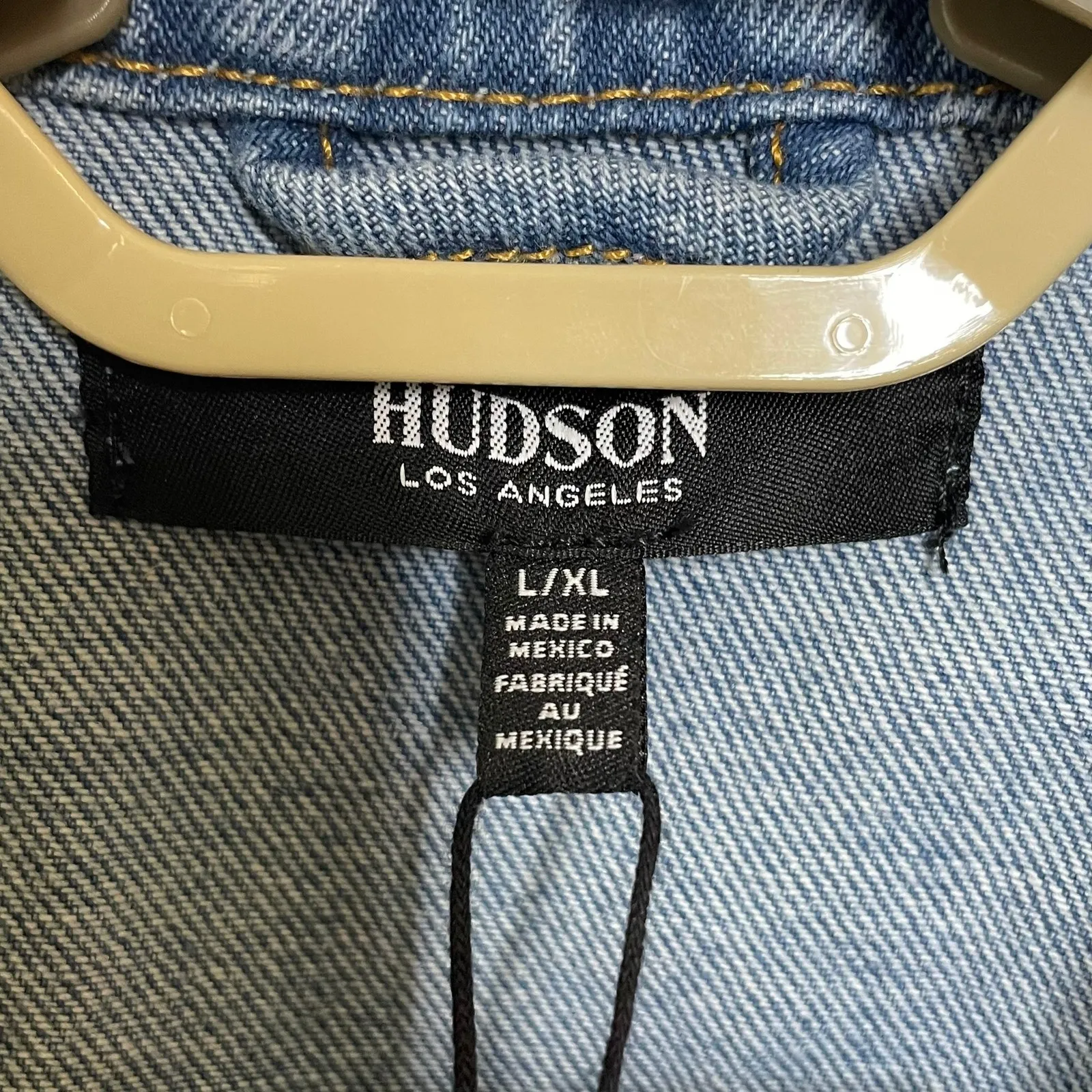 NWT Hudson Classic Trucker Jean Jacket In Medium Blue Tahoe Denim Size L/XL - Image 13