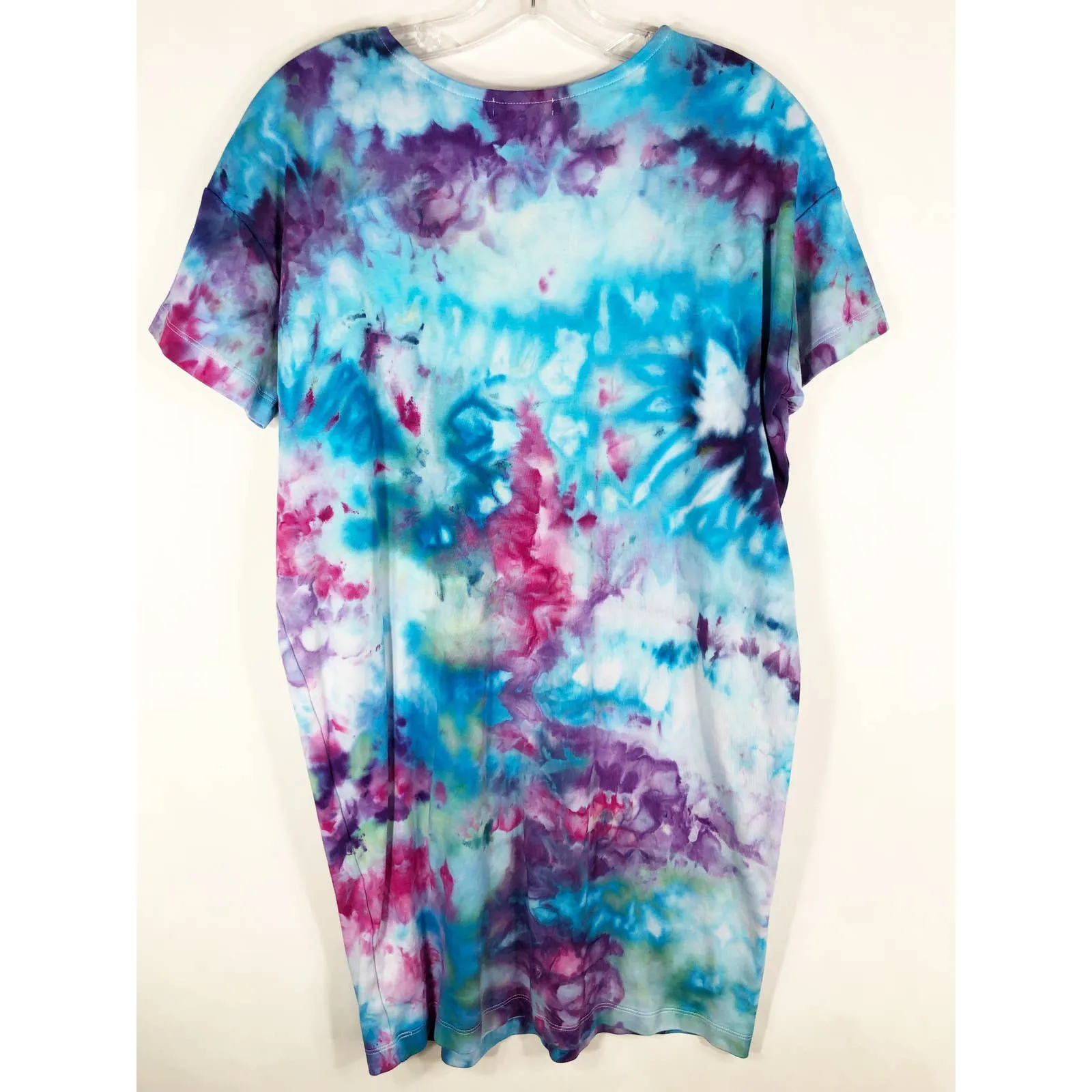 Prologue Small Dress‎ Wildest Dreams Handmade Tie Dye Blue Purple Shift 1088 - Image 2