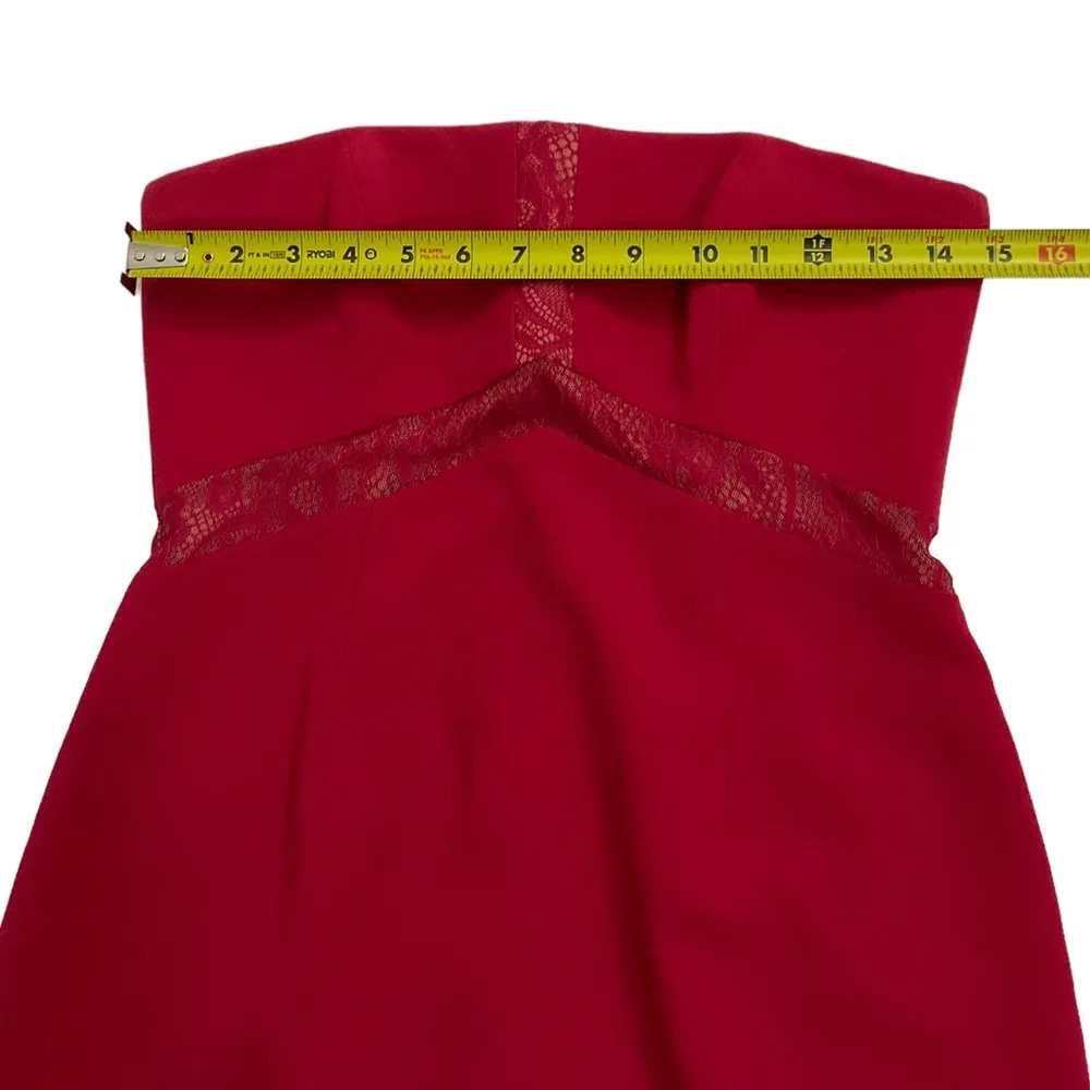 Max and Cleo Women’s Size 4 Tube Dress Red Pink Party Dress - Image 6