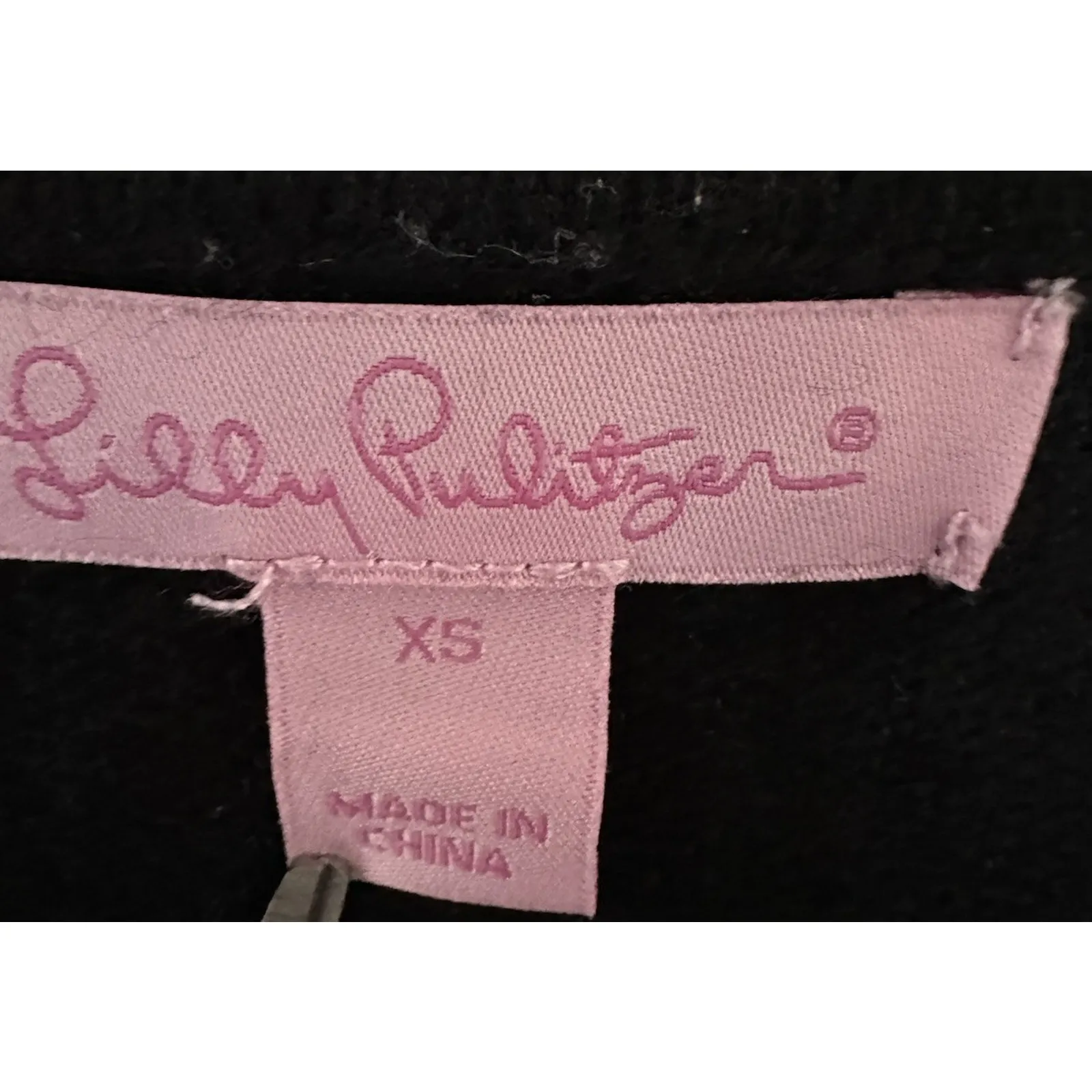 Lilly Pulitzer 100%Cashmere Wrap Sweater Black Size XS - Image 6