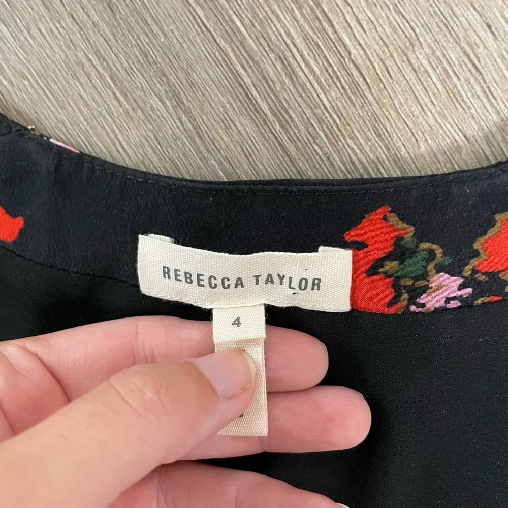 Rebecca Taylor margurte floral 100% silk dress - Image 3