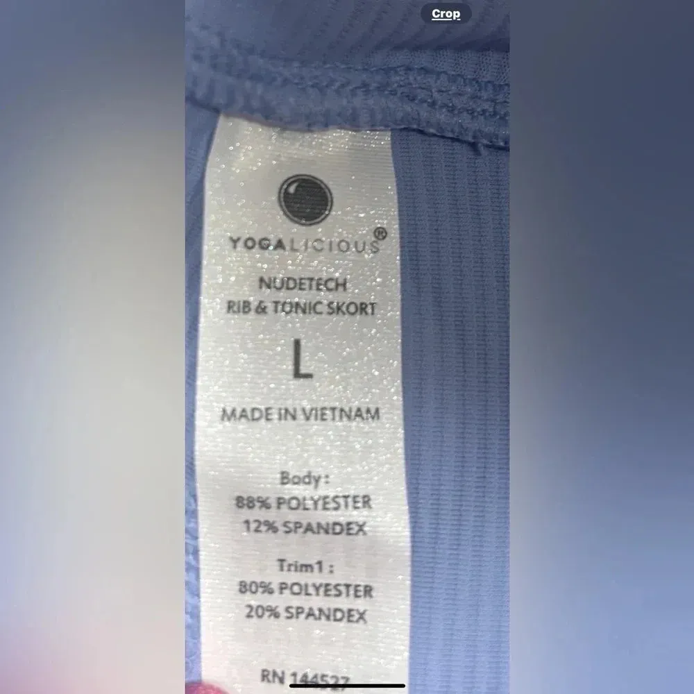 YOGALICIOUS Tennis Collection Nudetech Rib And Tonic Skort Women’s Size L NWT - Image 7