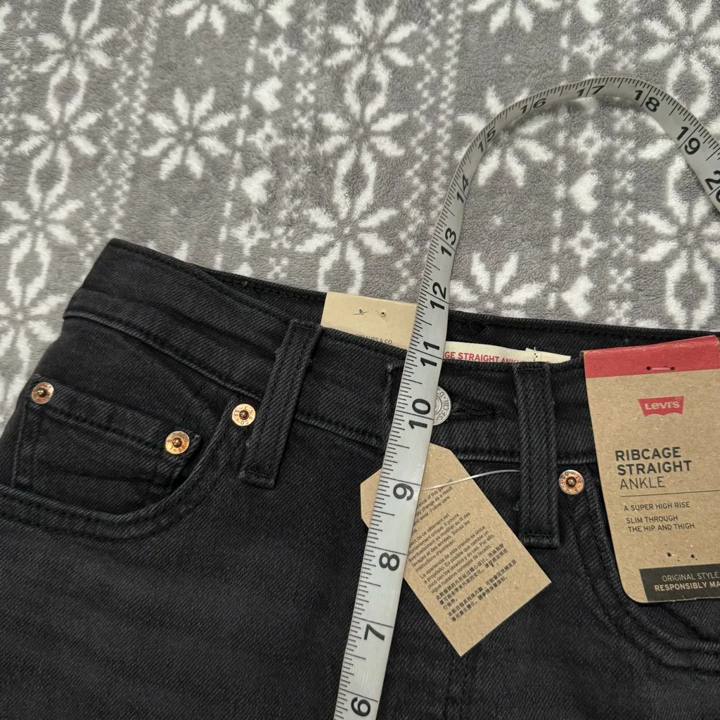NWT Levi's Ribcage Straight Ankle In Just‎ A Sec High Waist Size 24 - Image 13