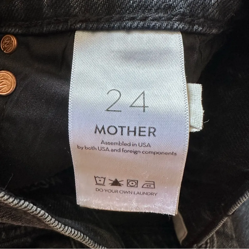 MOTHER Superior The Tom at Ankle On The Fly Rinsed Black Womens 24 - Image 6