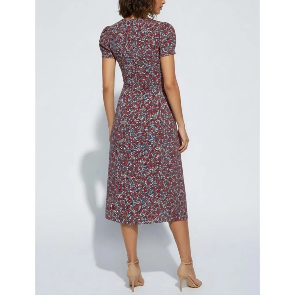 Réalisation Par Teale Wrap Silk Midi Dress Wildflower Print size XS $260 - Image 4