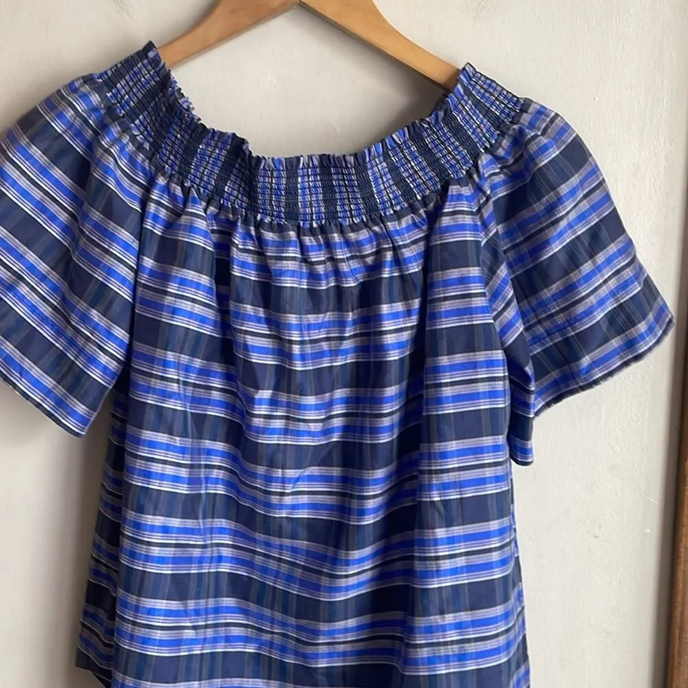 J. Crew Collection Off The Shoulder Top In Yarn Dyed Silk - Image 10