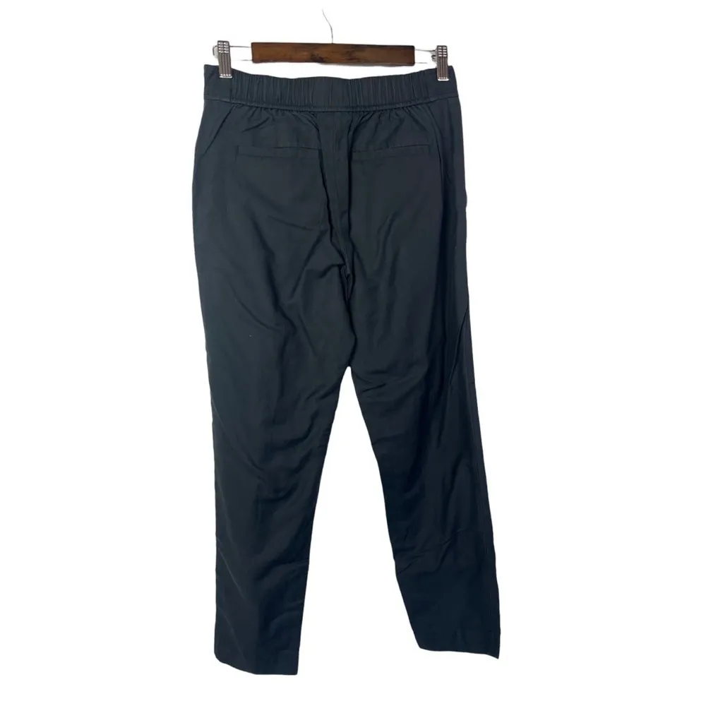 Vince Navy Blue Cupro Blend Straight Leg Trousers 2 - Image 4