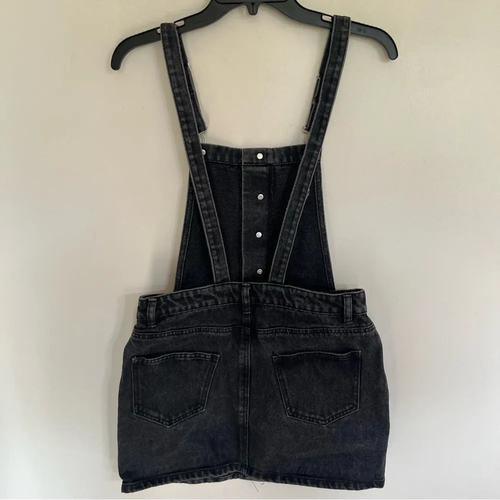 Pac Sun Women’s Black Denim Overall‎ Mini Dress Size Small - Image 13