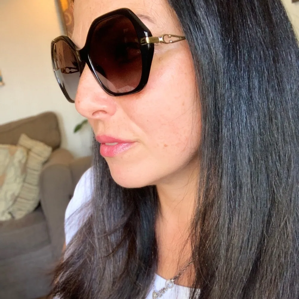 Authentic COACH 57mm Hexagon acetate metal sunglasses - Image 10