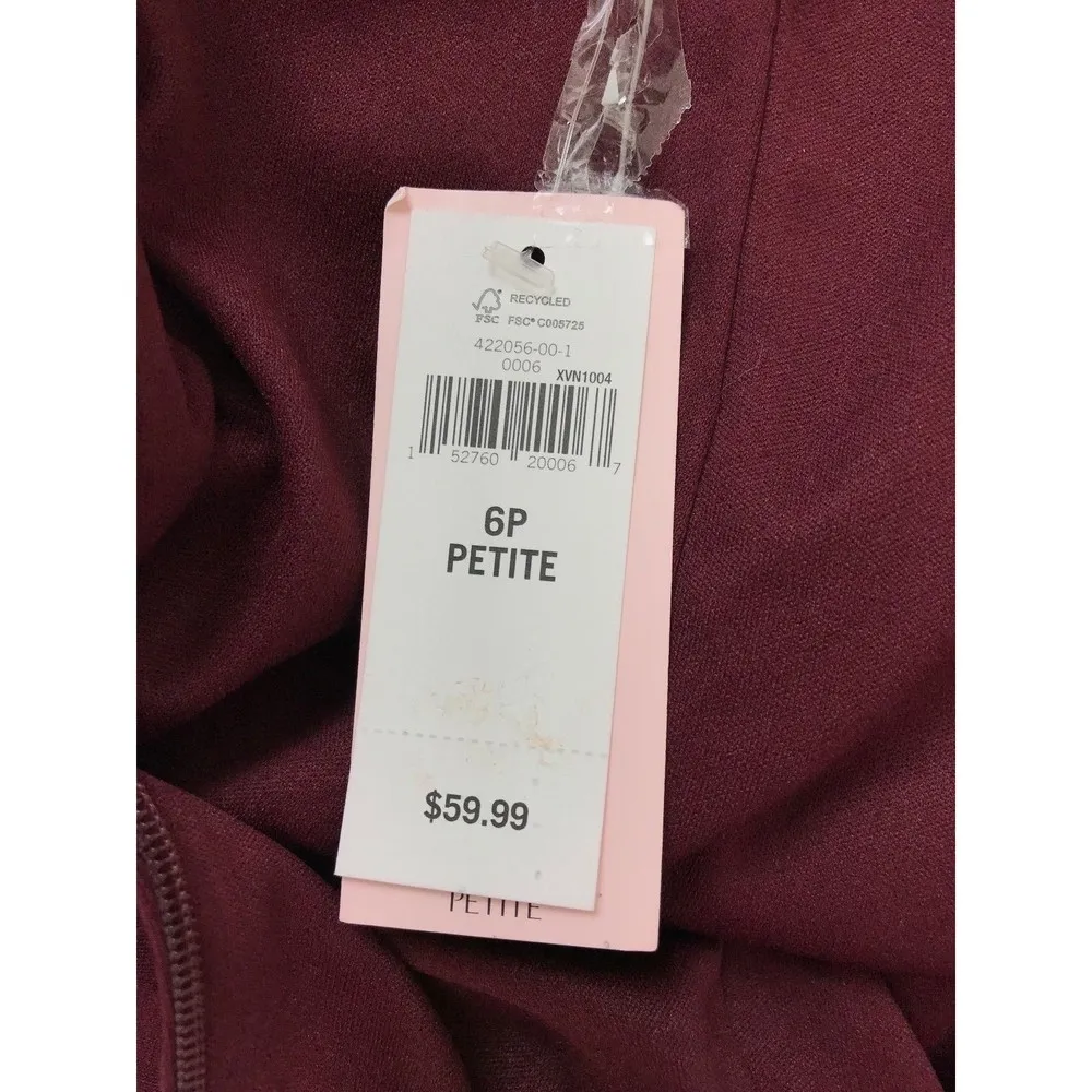 Banana Republic Women's Skirt Burgundy Sz 6 A-Line Casual Petite Flare Paneled - Image 5