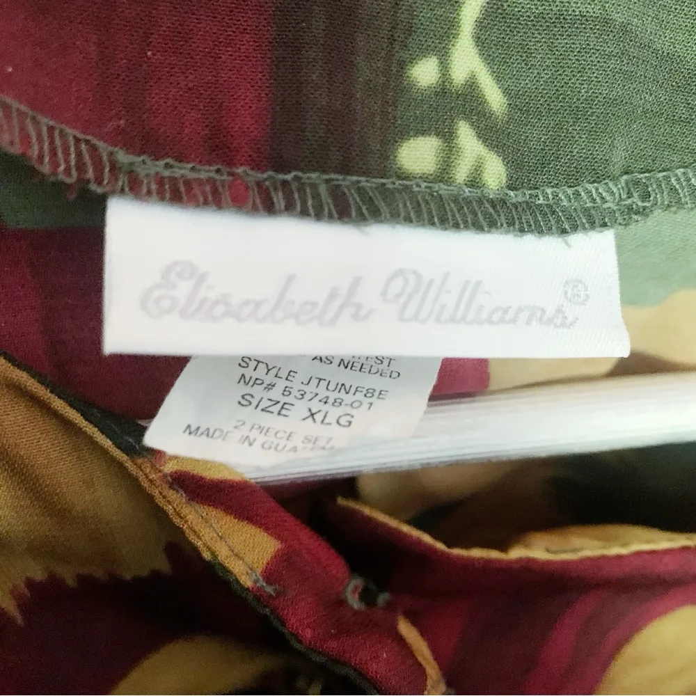 Elizabeth Williams Vintage 80s Autumn Printed Blazer Jacket XL Brown - Image 4