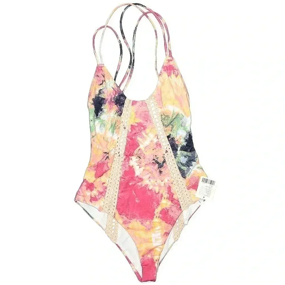 Urban Outfitters Out From Under Micah Crochet Printed One-Piece Swimsuit Size S - Image 4