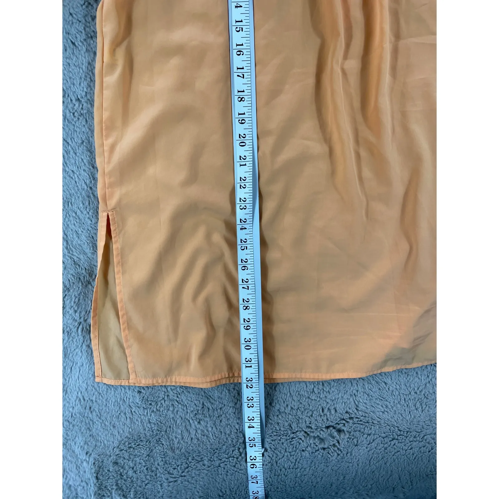 Chicos Women Dress Size‎ L Short Sleeve Collared Shirt Dress Career Casual Peach - Image 5