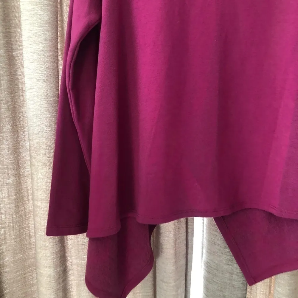 Bobeau  Purple Single Button Draped Jacket - Image 9