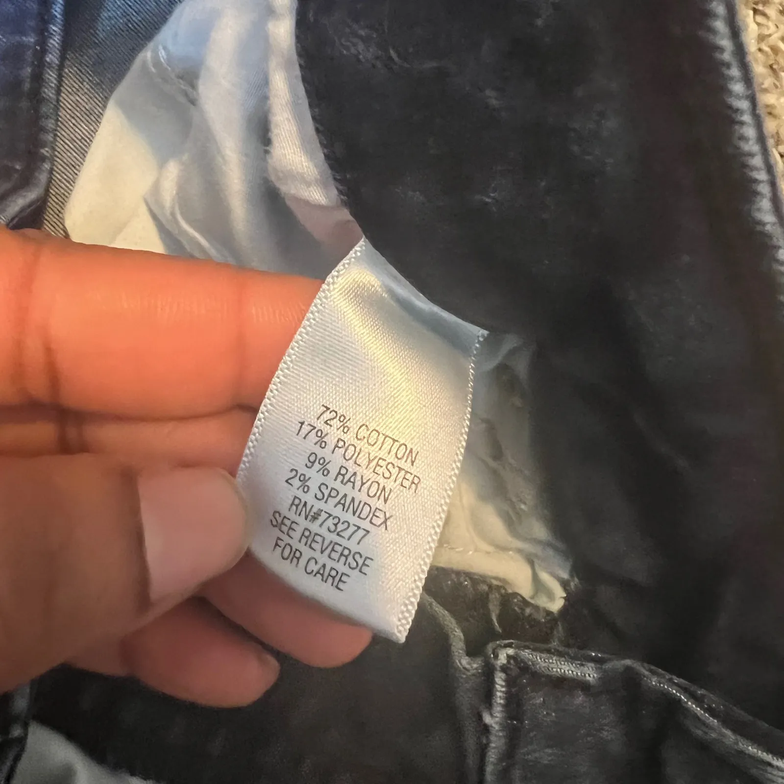 Croft & Barrow Womens Dark Wash Cropped Straight Leg Jeans Size 10 - Image 3