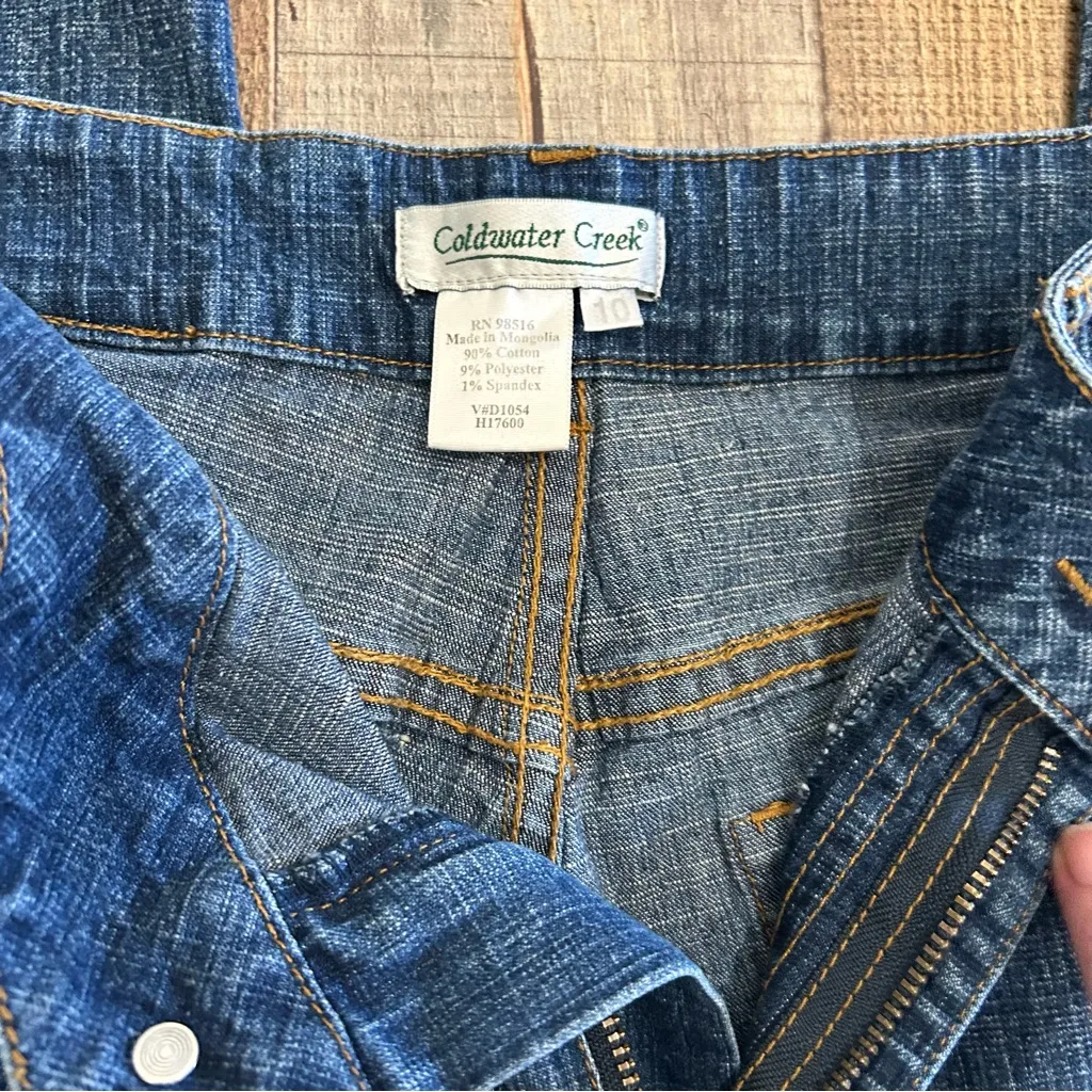 Coldwater Creek Bootcut Jeans Size 10 Mid Rise Stretch Denim Blue Women Classic - Image 5