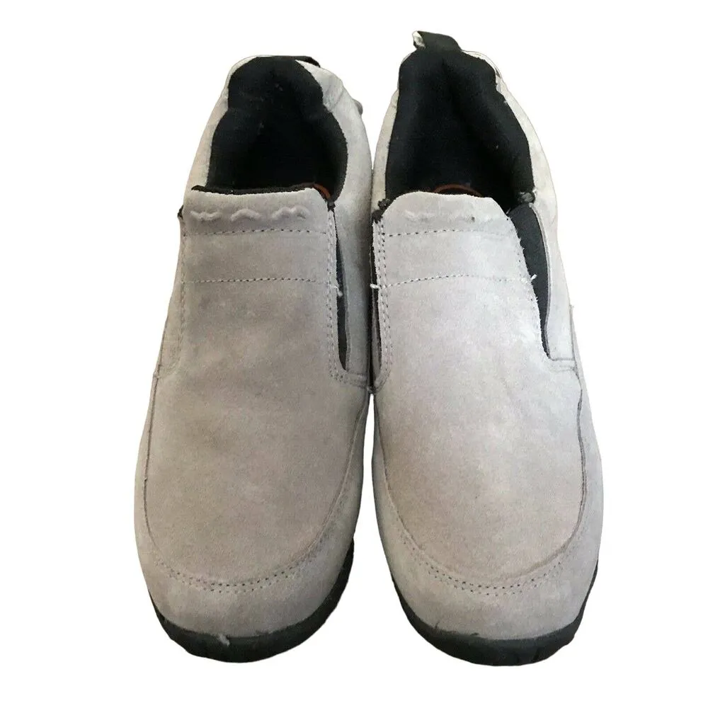 WAM Women’s Taupe Suede Slip On Shoes With Molded Rubber Soles - Image 2