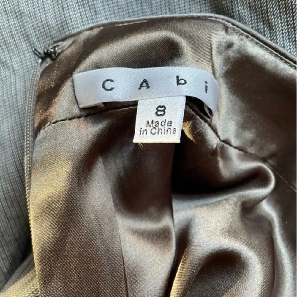 Cabi Liverpool Riding Club Pleated Skirt Brown Pinstripe Size 8 Equestrian - Image 6