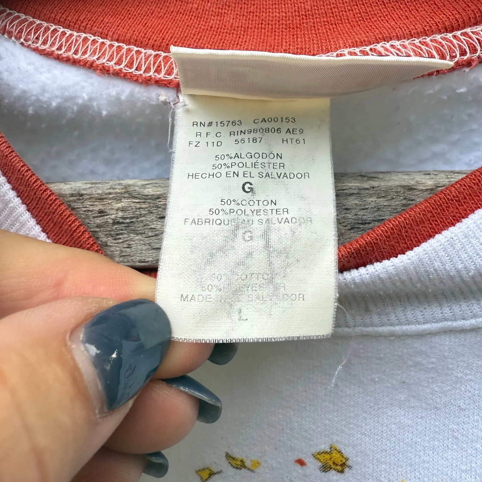 Vintage 90s Top Stitch by Morning Sun Fall Woods Riverside Cabincore Sweatshirt White Size L - Image 4