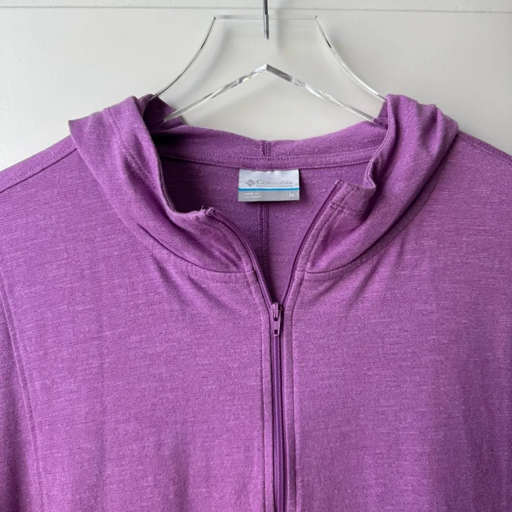 Columbia  Purple Zip Light Hoodie M - Image 2