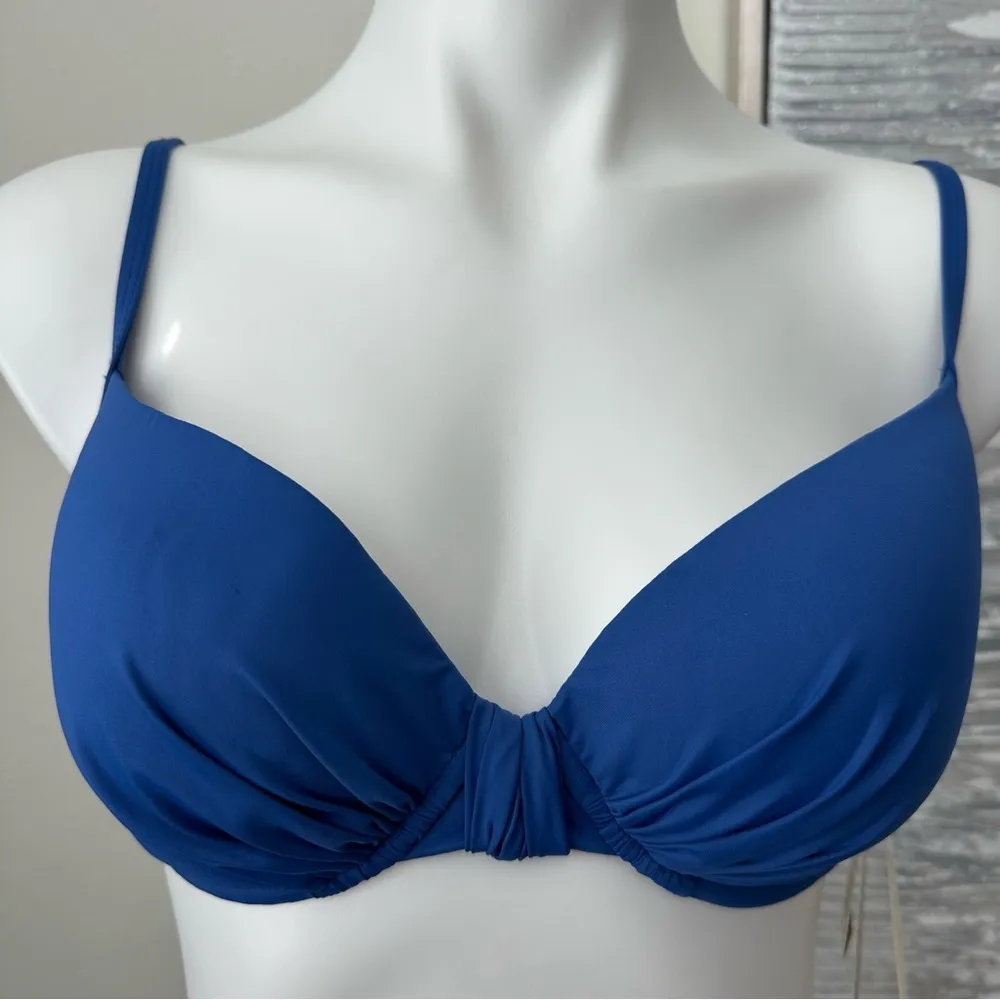 Gottex Women’s Blue Bikini Top Size 8 - Image 2