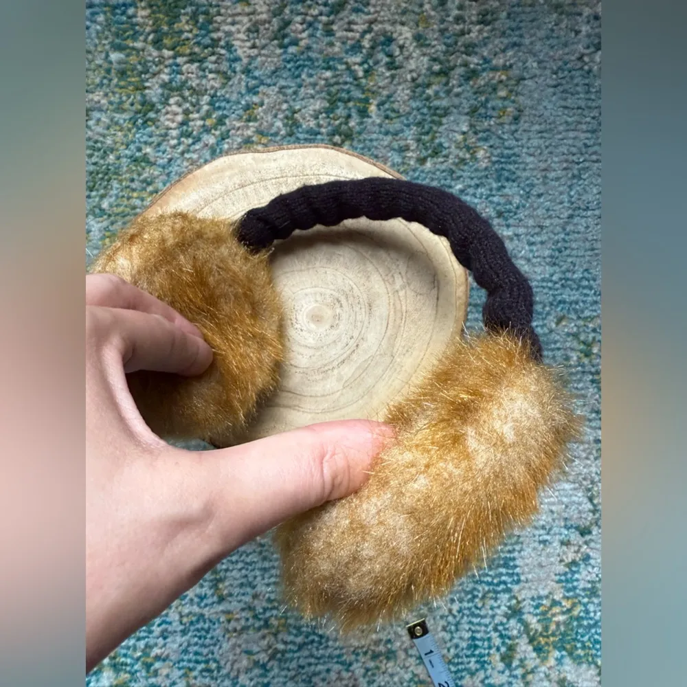 Vintage faux fur winter ear muffs, one size Tan - Image 6